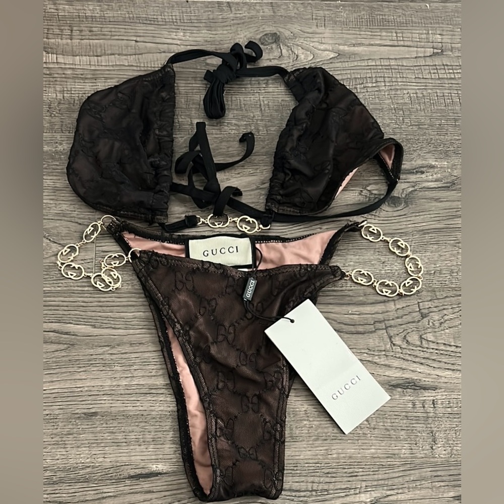 GG Black Bikini Set with Chain Detail Please Read The Description first!